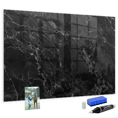 Magnetic dry erase board dark marble