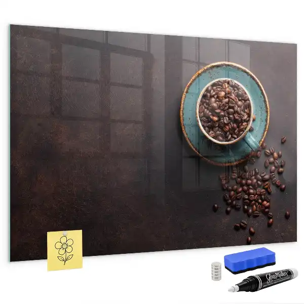 Magnetic dry erase board cup of coffee