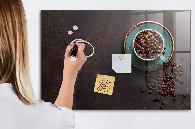 Magnetic dry erase board cup of coffee