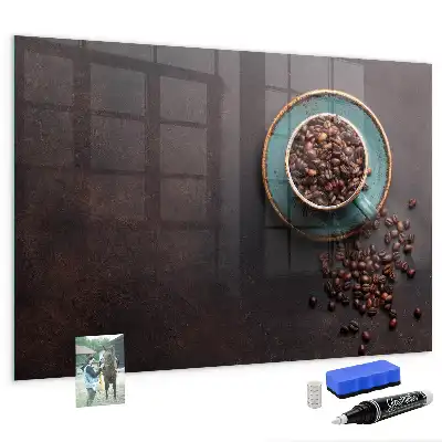 Magnetic dry erase board cup of coffee