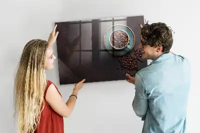 Magnetic dry erase board cup of coffee