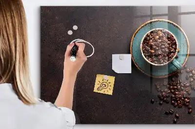 Magnetic dry erase board cup of coffee