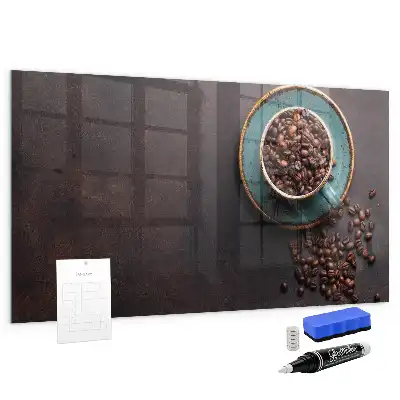 Magnetic dry erase board cup of coffee