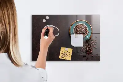 Magnetic dry erase board cup of coffee