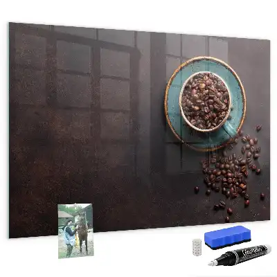 Magnetic dry erase board cup of coffee
