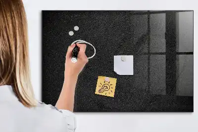 Magnetic dry erase board dark rock finish