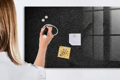 Magnetic dry erase board dark rock finish