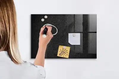 Magnetic dry erase board dark rock finish