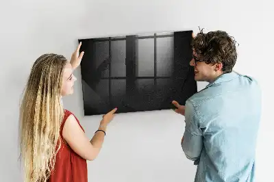 Magnetic dry erase board dark rock finish
