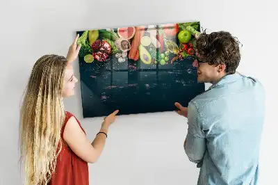 Magnetic dry erase board with vegetables on the table design