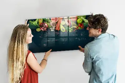 Magnetic dry erase board with vegetables on the table design