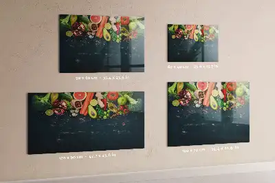 Magnetic dry erase board with vegetables on the table design