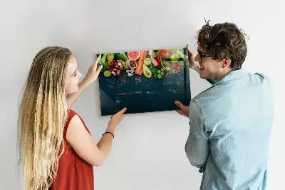 Magnetic dry erase board with vegetables on the table design