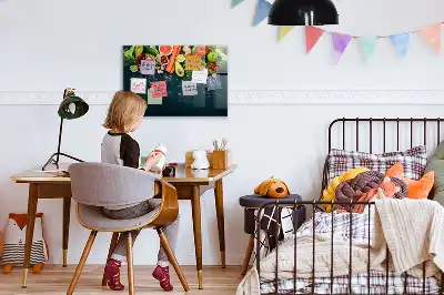 Magnetic dry erase board with vegetables on the table design