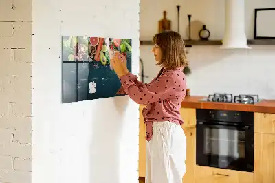 Magnetic dry erase board with vegetables on the table design