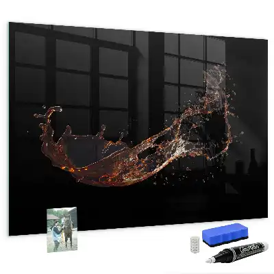 Magnetic dry erase board spilled drink design