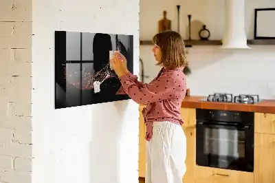 Magnetic dry erase board spilled drink design