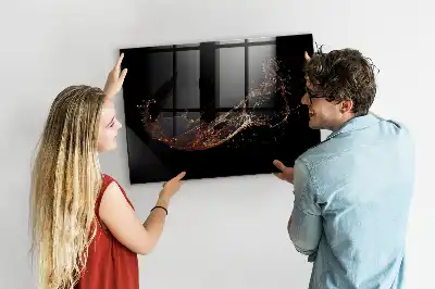 Magnetic dry erase board spilled drink design