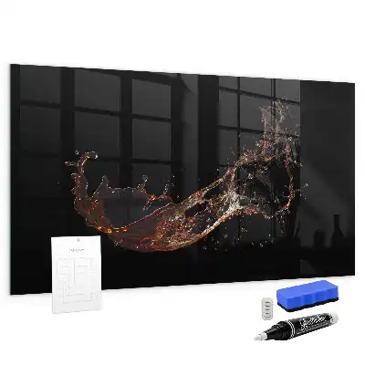 Magnetic dry erase board spilled drink design
