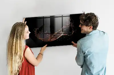 Magnetic dry erase board spilled drink design