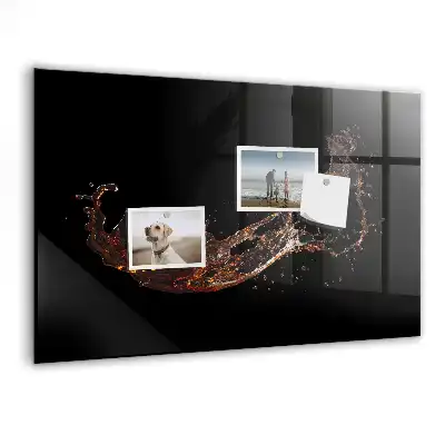 Magnetic dry erase board spilled drink design