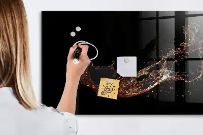 Magnetic dry erase board spilled drink design