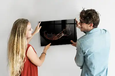 Magnetic dry erase board spilled drink design