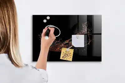 Magnetic dry erase board spilled drink design
