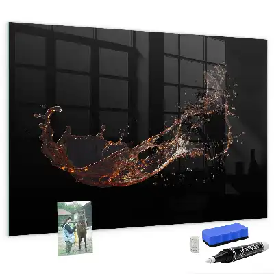Magnetic dry erase board spilled drink design