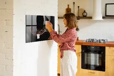Magnetic dry erase board spilled drink design
