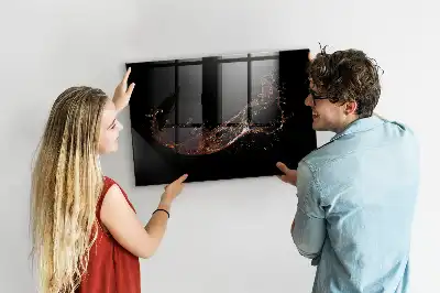 Magnetic dry erase board spilled drink design