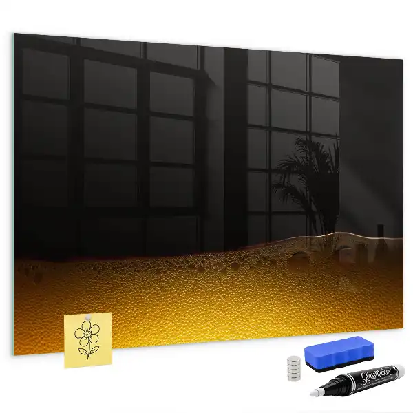 Magnetic dry erase board orange juice