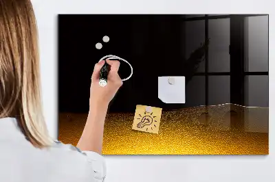 Magnetic dry erase board orange juice
