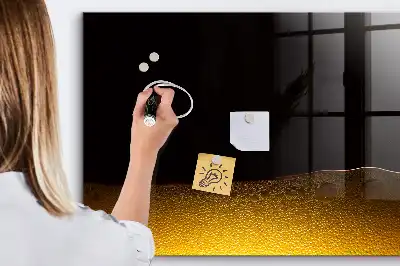 Magnetic dry erase board orange juice