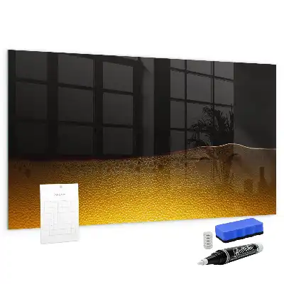 Magnetic dry erase board orange juice