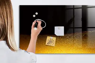 Magnetic dry erase board orange juice