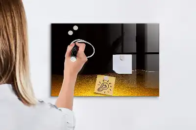 Magnetic dry erase board orange juice