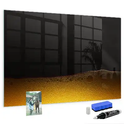 Magnetic dry erase board orange juice