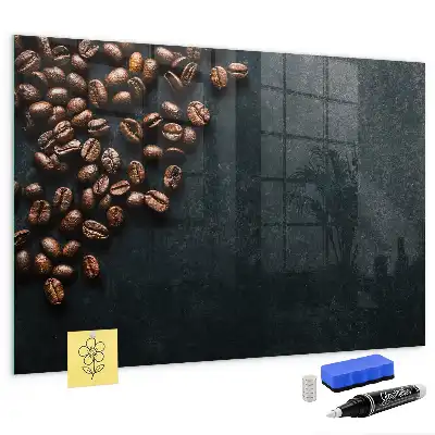 Magnetic dry erase board coffee beans design