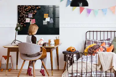 Magnetic dry erase board coffee beans design