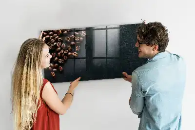 Magnetic dry erase board coffee beans design