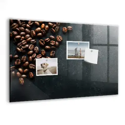 Magnetic dry erase board coffee beans design