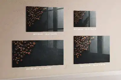 Magnetic dry erase board coffee beans design