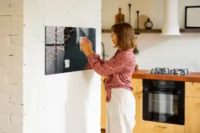 Magnetic dry erase board coffee beans design