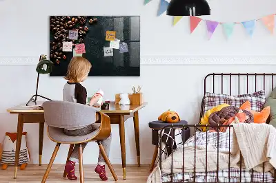 Magnetic dry erase board coffee beans design