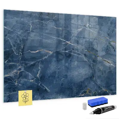 Magnetic dry erase board with an elegant marble finish