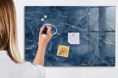 Magnetic dry erase board with an elegant marble finish