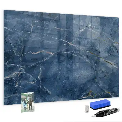 Magnetic dry erase board with an elegant marble finish