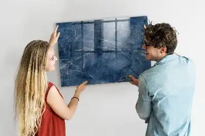 Magnetic dry erase board with an elegant marble finish