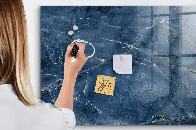 Magnetic dry erase board with an elegant marble finish
